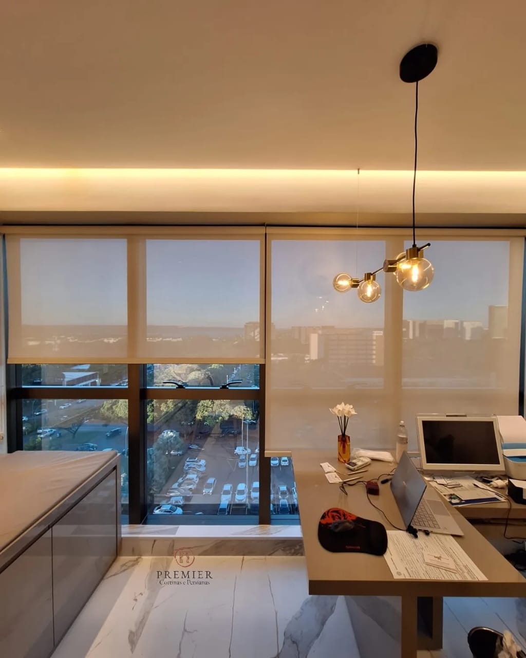 foto de ambiente com instalação feita pela Premier Cortinas